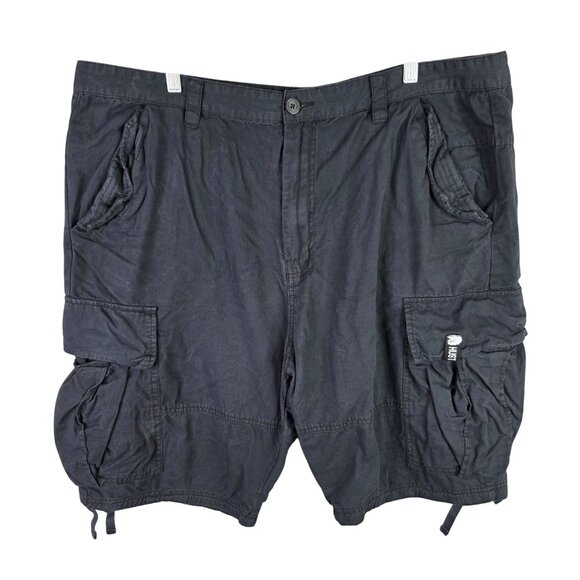 Mens Hustle Gang Black Cargo Shorts 100% Cotton 11" Inseam Size 42 - Picture 1 of 10